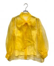 Loulou Willoughby（ルルウィルビー）の古着「シアーブラウス」｜イエロー