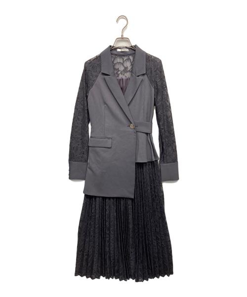 Snidel（スナイデル）Snidel (スナイデル) スイッチングレースドレス パープルの古着・服飾アイテム