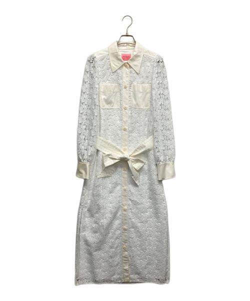 Kate Spade（ケイトスペード）Kate Spade (ケイトスペード) レースワンピース ホワイトの古着・服飾アイテム