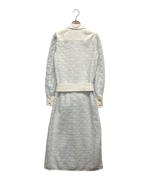 Kate Spade（ケイトスペード）Kate Spade (ケイトスペード) レースワンピース ホワイトの古着・服飾アイテム
