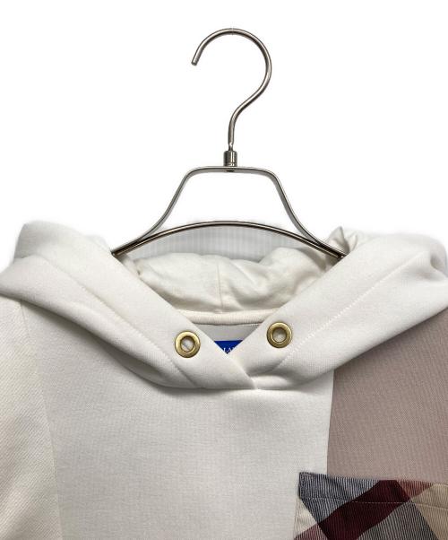 BLUE LABEL CRESTBRIDGE（ブルーレーベルクレストブリッジ）BLUE LABEL CRESTBRIDGE (ブルーレーベルクレストブリッジ) ダンボールパーカードッキングワンピース ホワイト サイズ:36の古着・服飾アイテム