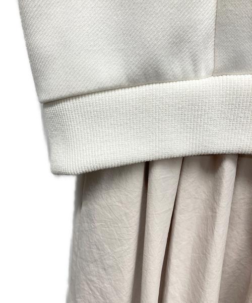 BLUE LABEL CRESTBRIDGE（ブルーレーベルクレストブリッジ）BLUE LABEL CRESTBRIDGE (ブルーレーベルクレストブリッジ) ダンボールパーカードッキングワンピース ホワイト サイズ:36の古着・服飾アイテム