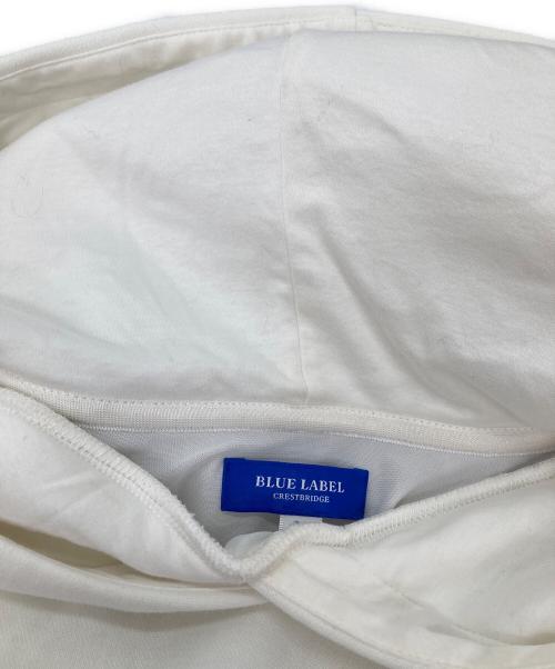 BLUE LABEL CRESTBRIDGE（ブルーレーベルクレストブリッジ）BLUE LABEL CRESTBRIDGE (ブルーレーベルクレストブリッジ) ダンボールパーカードッキングワンピース ホワイト サイズ:36の古着・服飾アイテム