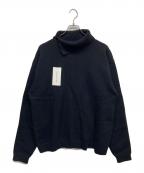 SOSHIOTSUKIソウシ オオツキ）の古着「エルボーパッチスリットニット」｜ブラック