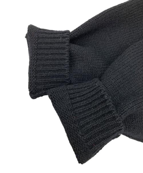 SOSHIOTSUKI（ソウシ オオツキ）SOSHIOTSUKI (ソウシ オオツキ) エルボーパッチスリットニット ブラック サイズ:Fの古着・服飾アイテム