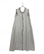 maison de dolceメゾンドドルチェ）の古着「ツイードノースリーブワンピース」｜グレー
