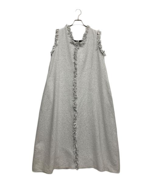 maison de dolce（メゾンドドルチェ）maison de dolce (メゾンドドルチェ) ツイードノースリーブワンピース グレー サイズ:Fの古着・服飾アイテム