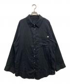 ETRE TOKYOエトレトウキョウ）の古着「ダブルガーゼオーバーサイズシャツ」｜ブラック