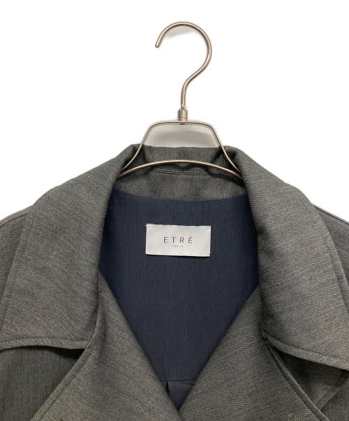 ETRE TOKYO（エトレトウキョウ）ETRE TOKYO (エトレトウキョウ) ウールチノコンシャススリーブトレンチコート グレー サイズ:Sの古着・服飾アイテム
