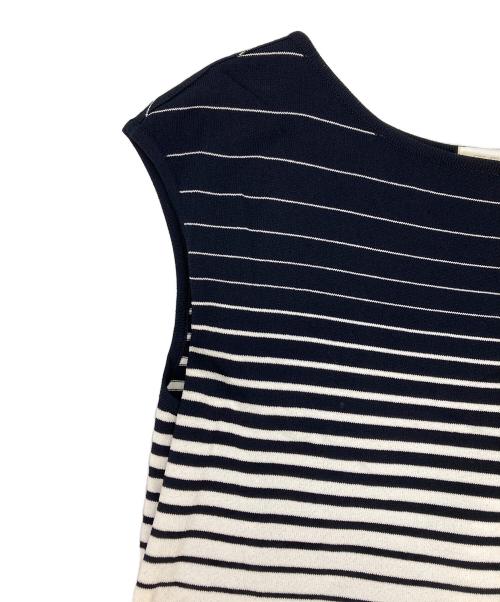 ESCADA（エスカーダ）ESCADA (エスカーダ) ノースリーブワンピース ネイビー サイズ:38の古着・服飾アイテム