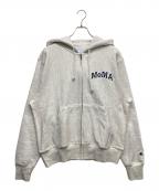 Champion×MoMAチャンピオン×モマ）の古着「リバースウィーブジップパーカー」｜グレー