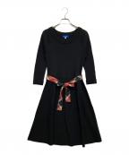 BLUE LABEL CRESTBRIDGEブルーレーベルクレストブリッジ）の古着「ニットワンピース」｜ブラック