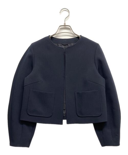 ANAYI（アナイ）ANAYI (アナイ) ノーカラージャケット ネイビー サイズ:38の古着・服飾アイテム