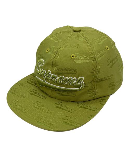 SUPREME（シュプリーム）Supreme (シュプリーム) Jacquard Script 6-Panel キャップ グリーンの古着・服飾アイテム
