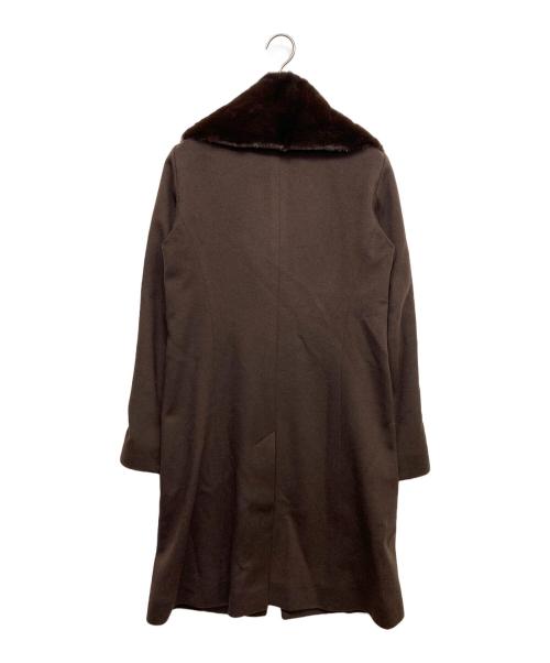 CELINE（セリーヌ）CELINE (セリーヌ) カシミヤブレンドコート ブラウン サイズ:38の古着・服飾アイテム