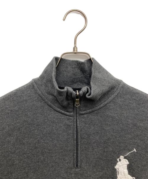 POLO RALPH LAUREN（ポロ・ラルフローレン）POLO RALPH LAUREN (ポロ・ラルフローレン) ハーフジップスウェット グレー サイズ:Lの古着・服飾アイテム