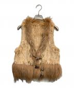 Diagramダイアグラム）の古着「ラビットファーベスト」｜ブラウン