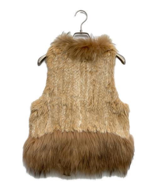 Diagram（ダイアグラム）Diagram (ダイアグラム) ラビットファーベスト ブラウン サイズ:36の古着・服飾アイテム