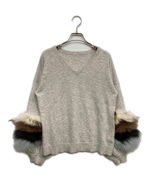 GRACE CONTINENTAL（グレースコンチネンタル）GRACE CONTINENTAL (（グレースコンチネンタル) アンゴラ混ニット グレー サイズ:36の古着・服飾アイテム