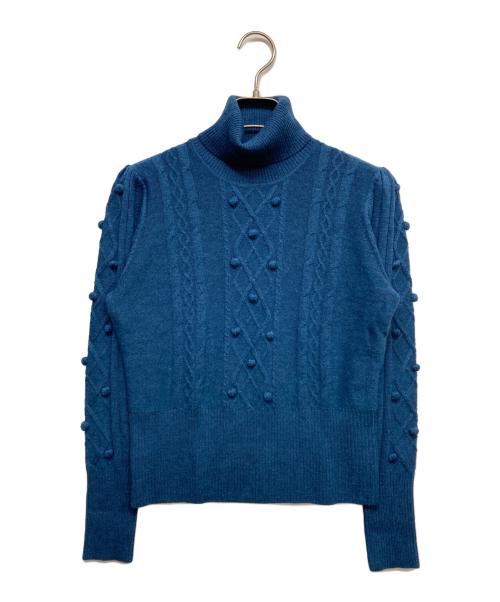 M'S GRACY（エムズグレイシー）M'S GRACY (エムズグレイシー) ハイネックニット ブルー サイズ:40の古着・服飾アイテム