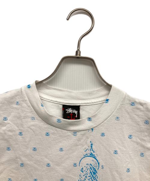 stussy（ステューシー）stussy (ステューシー) プリントTシャツ ホワイト サイズ:Lの古着・服飾アイテム