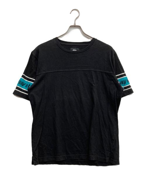 stussy（ステューシー）stussy (ステューシー) 袖ロゴTシャツ ブラック サイズ:Mの古着・服飾アイテム