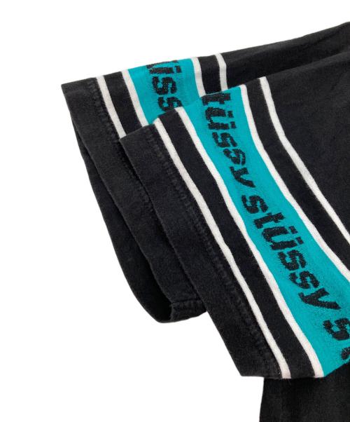 stussy（ステューシー）stussy (ステューシー) 袖ロゴTシャツ ブラック サイズ:Mの古着・服飾アイテム