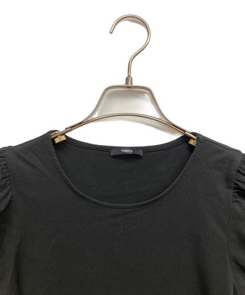 theory（セオリー）theory (セオリー) フェミニンスリーブコンパクトTシャツ ブラック サイズ:Sの古着・服飾アイテム