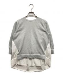 Diagram（ダイアグラム）の古着「バイカラークルーニットトップ」｜グリーン