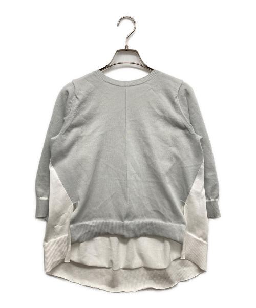 Diagram（ダイアグラム）Diagram (ダイアグラム) バイカラークルーニットトップ グリーン サイズ:36の古着・服飾アイテム