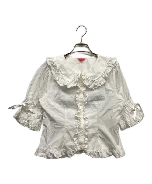 BABY,THE STARS SHINE BRIGHT（ベイビーザスターズシャインブライト）BABY,THE STARS SHINE BRIGHT (ベイビーザスターズシャインブライト) ビックカラーブラウス ホワイト サイズ:記載無の古着・服飾アイテム