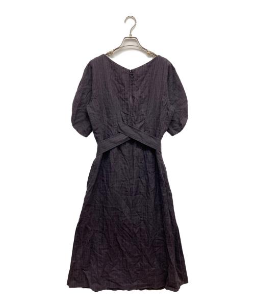 JURGEN LEHL（ヨーガンレール）JURGEN LEHL (ヨーガンレール) リネン混半袖ワンピース パープル サイズ:Mの古着・服飾アイテム