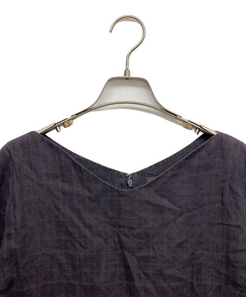 JURGEN LEHL（ヨーガンレール）JURGEN LEHL (ヨーガンレール) リネン混半袖ワンピース パープル サイズ:Mの古着・服飾アイテム