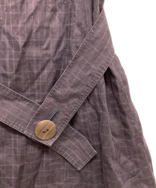 JURGEN LEHL（ヨーガンレール）JURGEN LEHL (ヨーガンレール) リネン混半袖ワンピース パープル サイズ:Mの古着・服飾アイテム