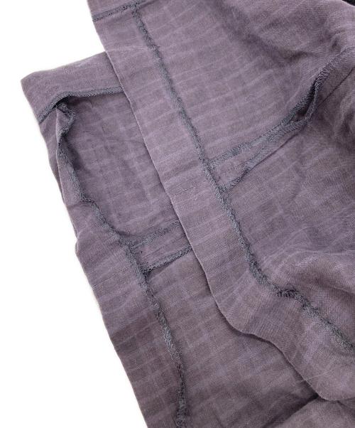 JURGEN LEHL（ヨーガンレール）JURGEN LEHL (ヨーガンレール) リネン混半袖ワンピース パープル サイズ:Mの古着・服飾アイテム