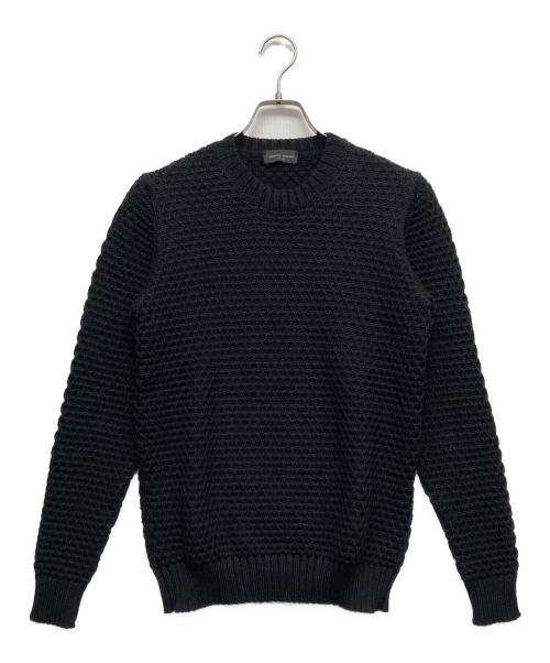 ROBERTO COLLINA（ロベルトコリーナ）ROBERTO COLLINA (ロベルトコリーナ) メリノワッフルクルーネックニット ブラック サイズ:44の古着・服飾アイテム