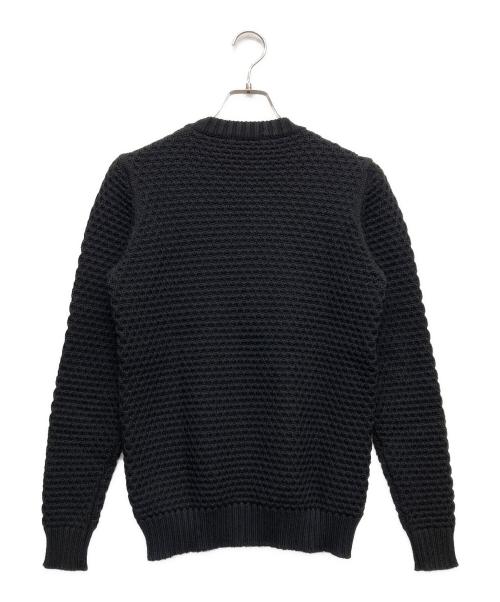 ROBERTO COLLINA（ロベルトコリーナ）ROBERTO COLLINA (ロベルトコリーナ) メリノワッフルクルーネックニット ブラック サイズ:44の古着・服飾アイテム