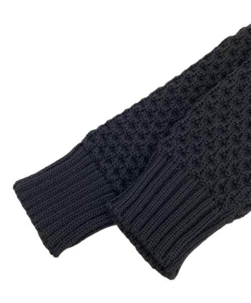 ROBERTO COLLINA（ロベルトコリーナ）ROBERTO COLLINA (ロベルトコリーナ) メリノワッフルクルーネックニット ブラック サイズ:44の古着・服飾アイテム