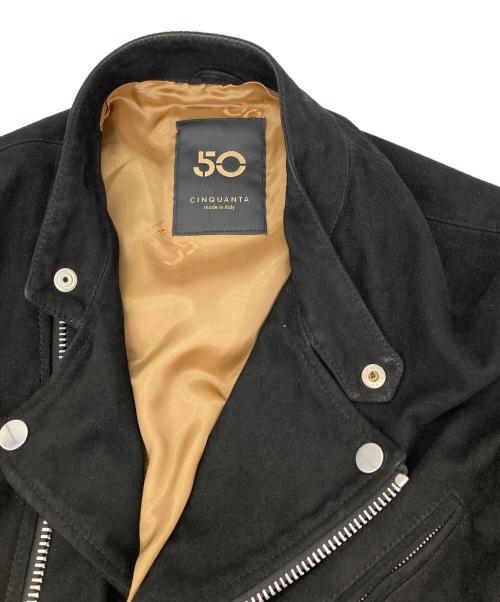Cinquanta（チンクワンタ）Cinquanta (チンクワンタ) ライダースジャケット ブラック サイズ:44の古着・服飾アイテム