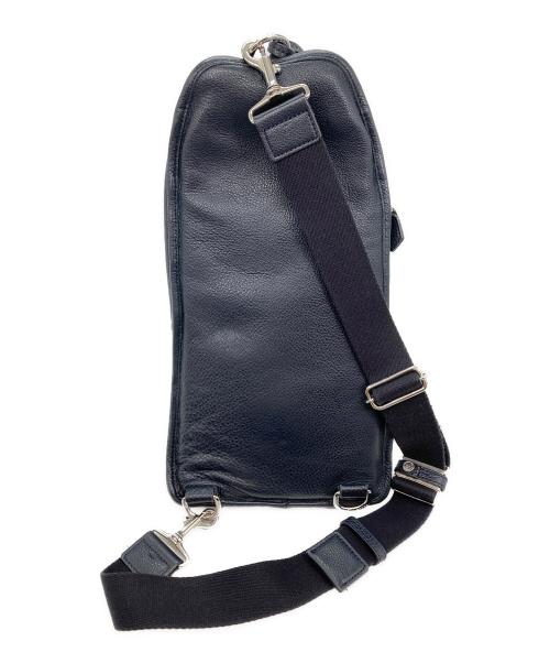 PELLE MORBIDA（ペッレモルビダ）PELLE MORBIDA (ペッレモルビダ) 縦型ショルダーバッグ ネイビーの古着・服飾アイテム