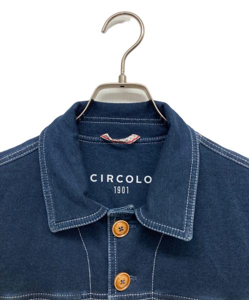 CIRCOLO 1901（チルコロ1901）Circolo 1901 (チルコロ1901) G-タイプ ジャージー ブルゾン インディゴ サイズ:8の古着・服飾アイテム