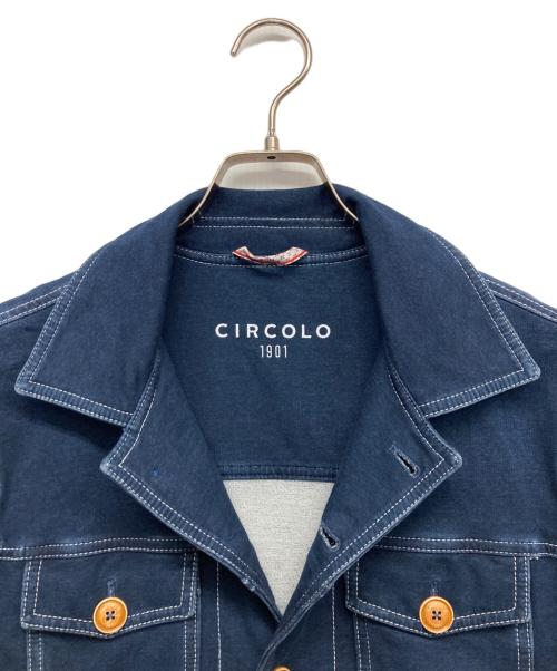 CIRCOLO 1901（チルコロ1901）Circolo 1901 (チルコロ1901) G-タイプ ジャージー ブルゾン インディゴ サイズ:8の古着・服飾アイテム