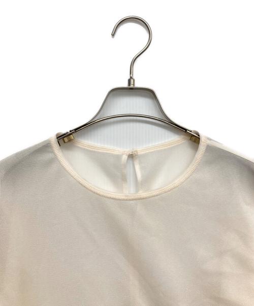 TIARA（ティアラ）TIARA (ティアラ) フリルトリミングチュールブラウス ベージュ サイズ:無しの古着・服飾アイテム