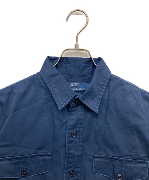 POLO RALPH LAUREN（ポロ・ラルフローレン）POLO RALPH LAUREN (ポロ・ラルフローレン) ワークシャツ ネイビー サイズ:Mの古着・服飾アイテム