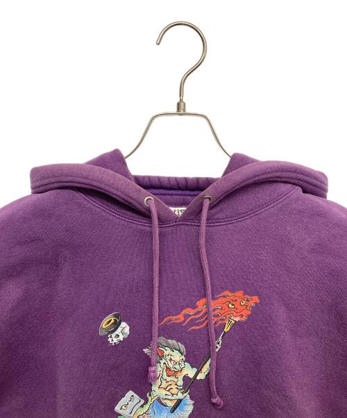 EVISEN（エビセン）EVISEN (エビセン) プリントパーカー パープル サイズ:Mの古着・服飾アイテム