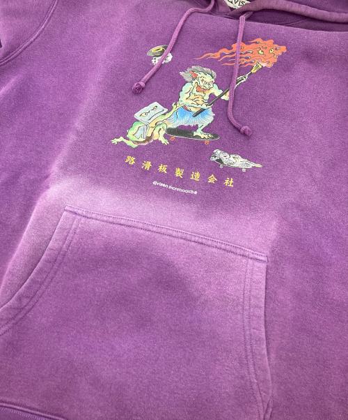 EVISEN（エビセン）EVISEN (エビセン) プリントパーカー パープル サイズ:Mの古着・服飾アイテム