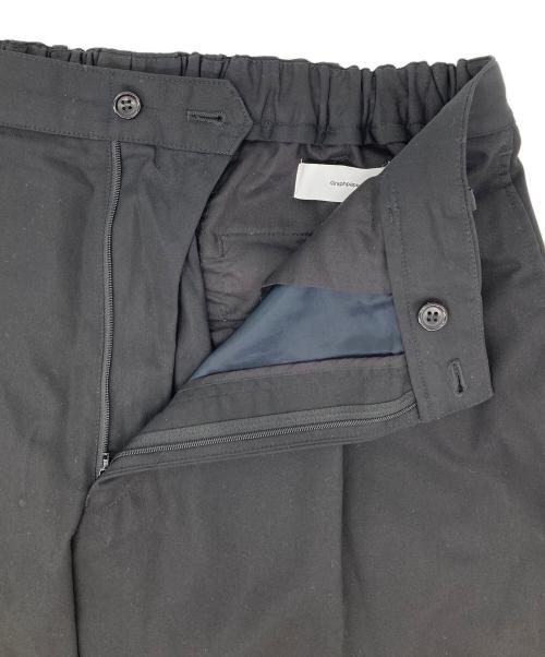 Graphpaper（グラフペーパー）Graphpaper (グラフペーパー) Wooly Cotton Twill Wide Tapered Slacks ブラック サイズ:3の古着・服飾アイテム