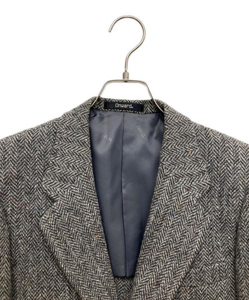 KEN THREY（オンワード）KEN THREY (オンワード) Harris Tweed (ハリスツイード) ヘリンボーンテーラードジャケット グレー サイズ:92の古着・服飾アイテム