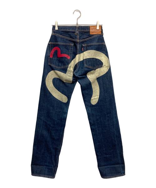 EVISU（エヴィス）EVISU (エヴィス) 2001 2色カモメペイントデニムパンツ インディゴ サイズ:W28の古着・服飾アイテム