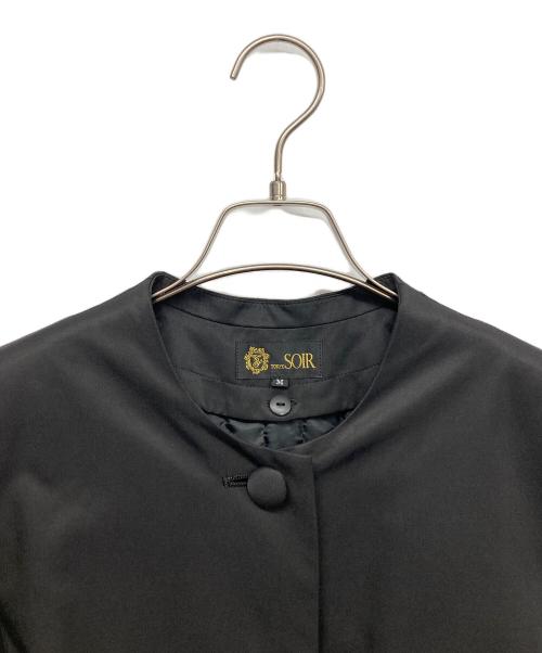 SOIR（ソワール）SOIR (ソワール) ライナー付ノーカラーコート ブラック サイズ:Mの古着・服飾アイテム